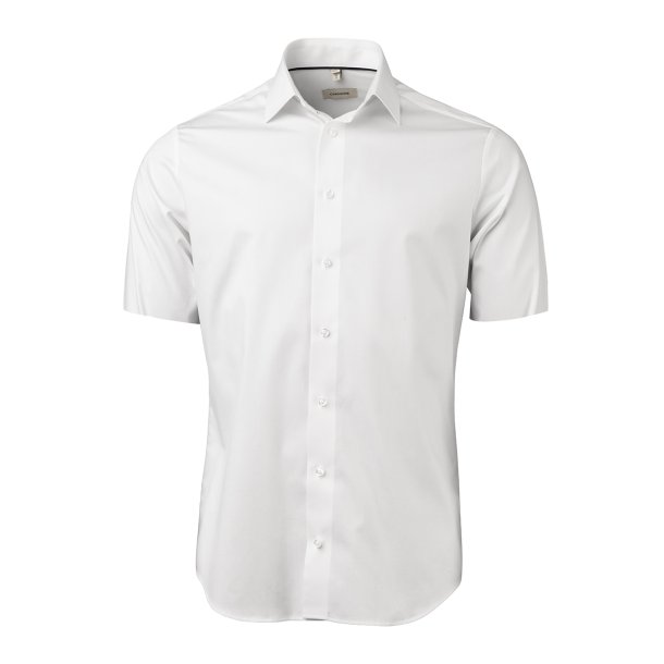 OAKMORE OM01 SS White stretch twill Herre