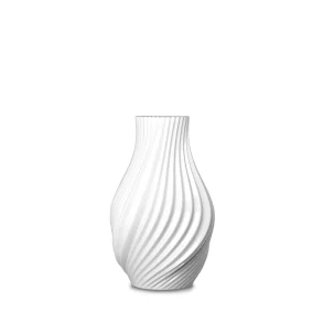 Lyngby twist vase H18 cm hvid porcel�n