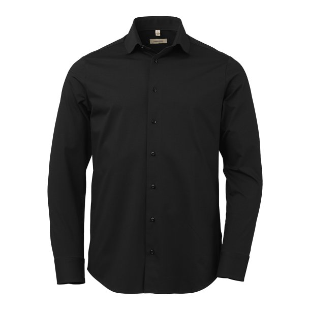 Oakmore black jersey skjorte comfort