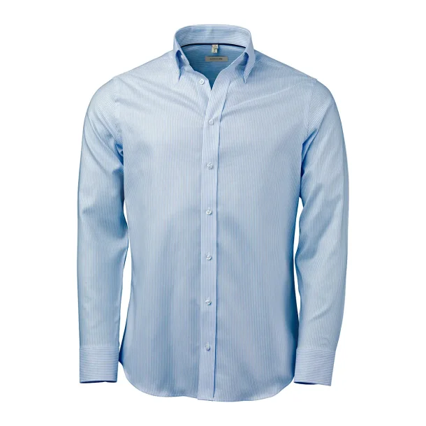 Oakmore Stribet stretch oxford skjorte