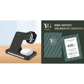 Funnordic HWS foldbar trdls oplader 3-I-1 + natlampe + Gavekort 400,-