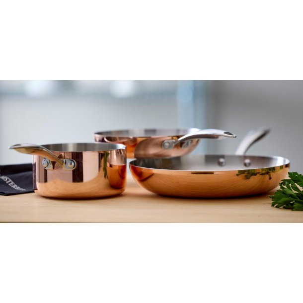 F&H Blomsterbergs Stegepande 20cm &amp; kasserolle 1,5L kobber