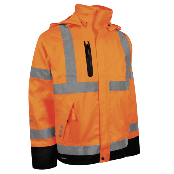 Lyngse Rainwear NDBAR HI-VIS REGNJAKKE I ROBUST OG SLIDSTRK HNDVRKER KVALITET