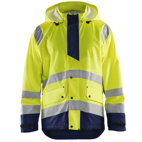 Bl�kl�der High Vis Regnjakke Level 1
