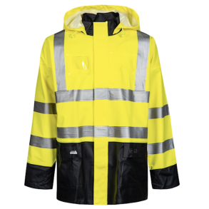 Lyngs�e Rainwear HI-VIS REGNJAKKE I KRAFTIG PU/PVC KVALITET
