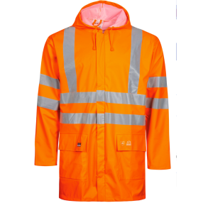 Lyngs�e HI-VIS REGNJAKKE I PU KVALITET