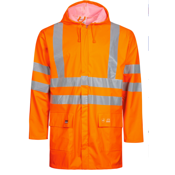 Lyngs�e HI-VIS REGNJAKKE I PU KVALITET