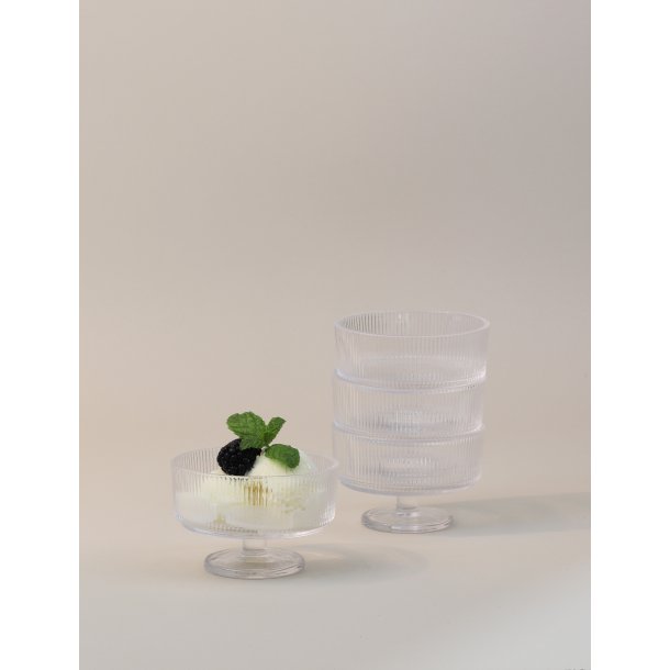 Stelton 6 stk. Pilastro sk�l p� fod � 11 cm, clear