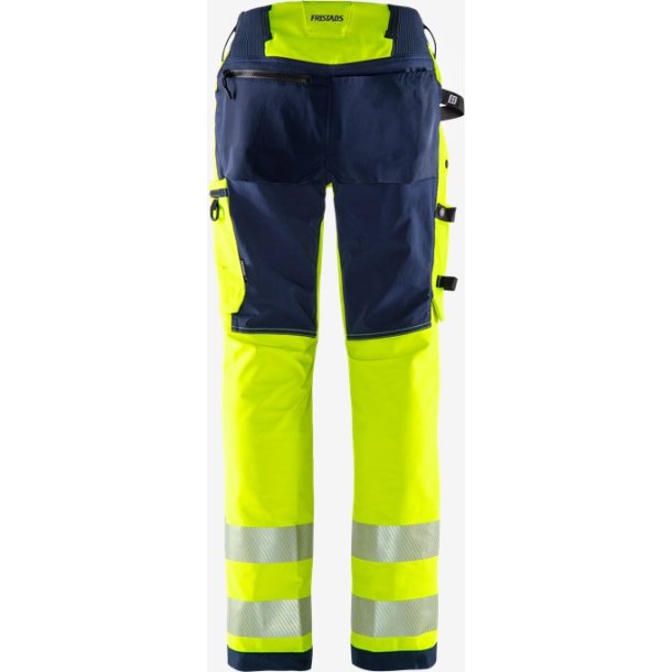 Fristads HIGH VIS GREEN STRETCHBUKSER DAME KLASSE 2 2665 GSTP