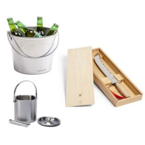 Orrefors Jernverk Til festbordet - flaskekler, isspand og champagnesabel