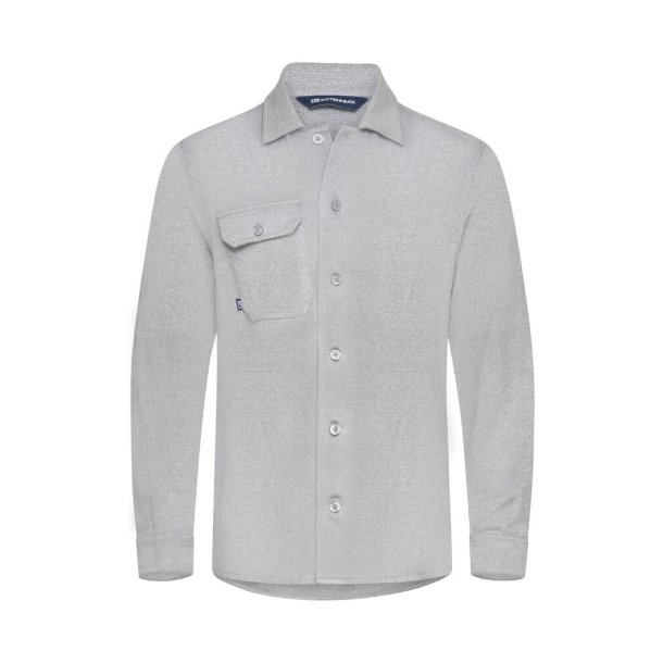 C&B Advantage Leisure Skjorte herre Gr&aring; melange 4XL