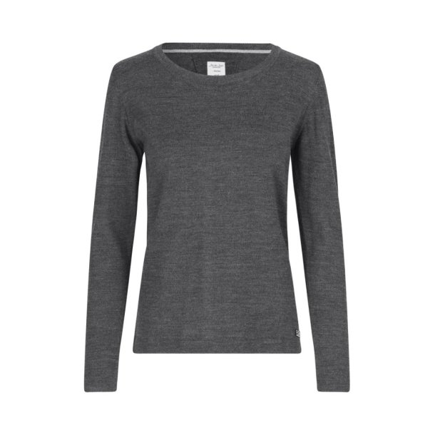 ID SEVEN SEAS The knit | o-neck | dame Dark Grey Melange  L