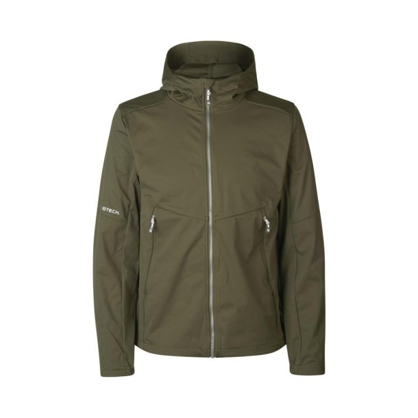 ID Softshell jakke | letvgt Oliven  3XL