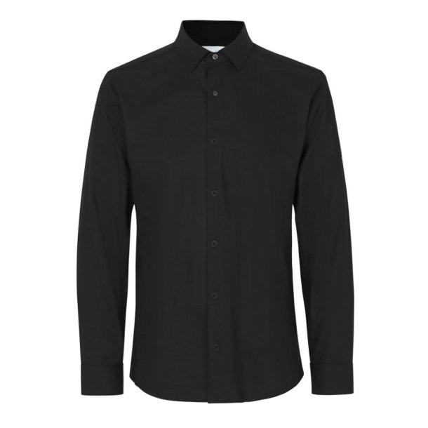 SEVEN SEAS Hybrid shirt slim Sort M