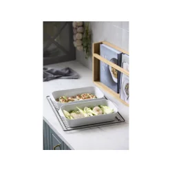 F&H Pillivuyt Pliss Fadst dybt 35 x 19 x 6 cm 2 stk. Hvid